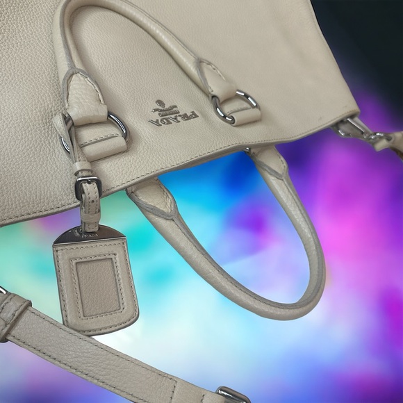 PRADA VITELLO DAINO pebbled leather two way bag - Picture 8 of 13